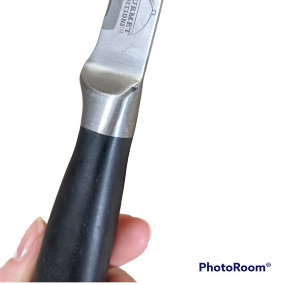 Gourmet Traditions Kitchen Knife Set with Carrying Case Black Handles - Picture 3 of 13